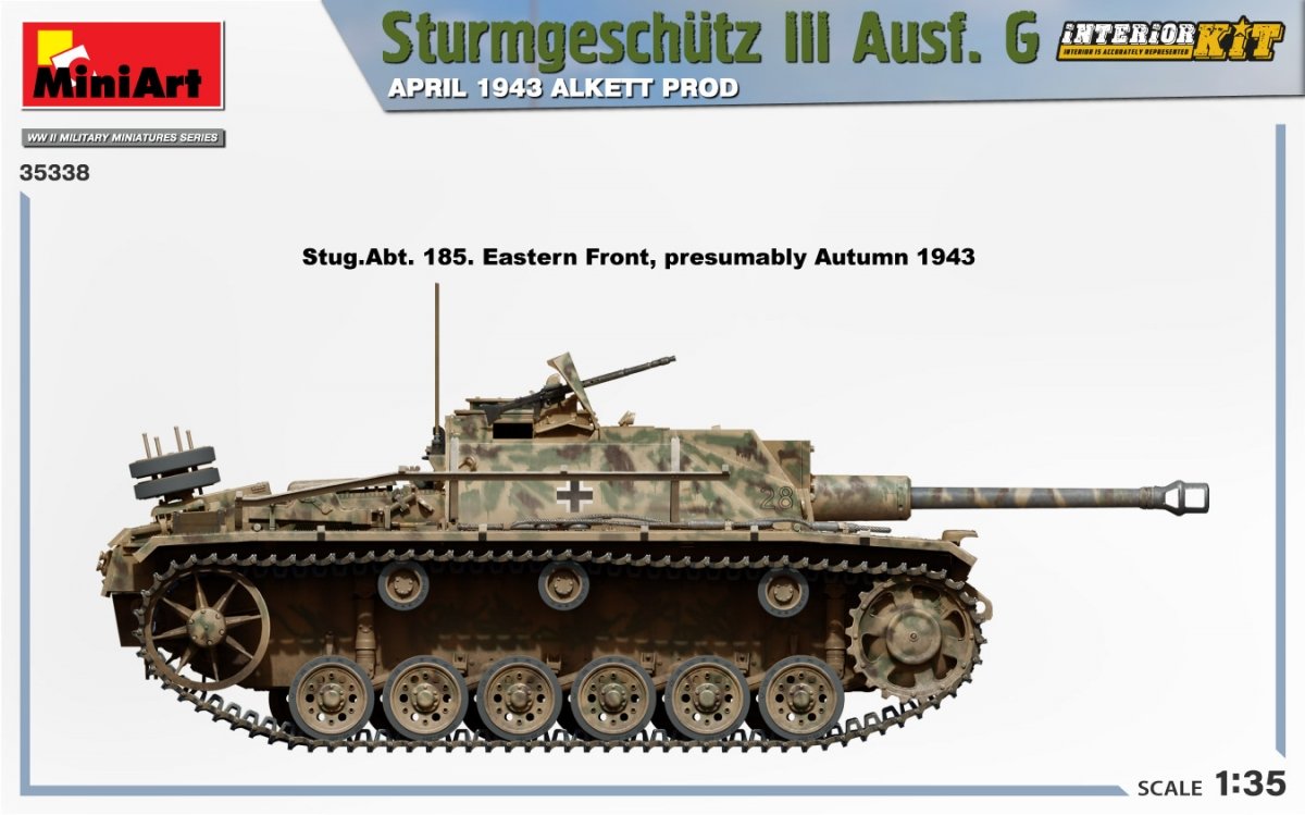 Mini Art 35338 Sturmgeschutz III Ausf. G APRIL 1943 ALKETT PROD. INTERIOR KIT 1/35 – obrázek 9