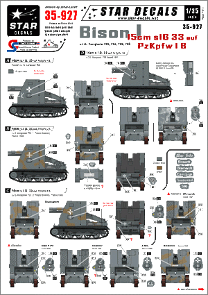 Star Decals 35-927 Bison I 15cm sIG 33 auf PzKpfw IB 1/35