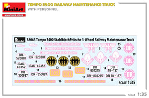 MiniArt 38063 Tempo E400 railway maintenance truck with personnel 1/35 – Bild 3