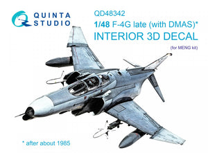 Quinta Studio QD48342 F-4G late 3D-Printed &amp;amp; colored Interior on decal paper (Meng) 1/48