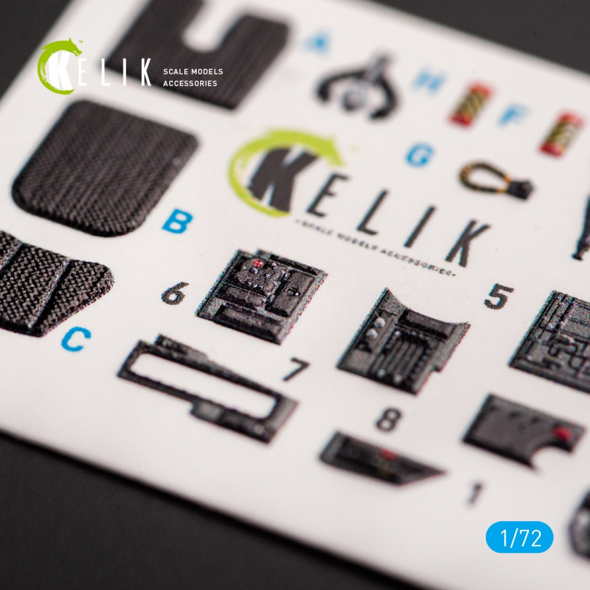 KELIK K72053 F-35A INTERIOR 3D DECALS FOR TAMIYA KIT 1/72 – image 2