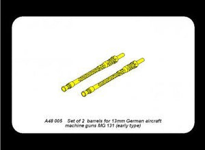 Aber A48 005 Set of 2 barrels for German 13mm aircraft machine guns MG 131 (early type) 1/48 – obrázek 4
