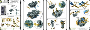 Master SM-350-093 USN 40 mm/56 Bofors quadruple mount ver.1 / with Mk-51 director - (resin, PE and turned parts) - (6pcs) 1/350 – obrázek 9