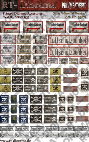 RT-Diorama 35872 Printed Accessories: &amp;quot;Achtung Minen&amp;quot; 1/35