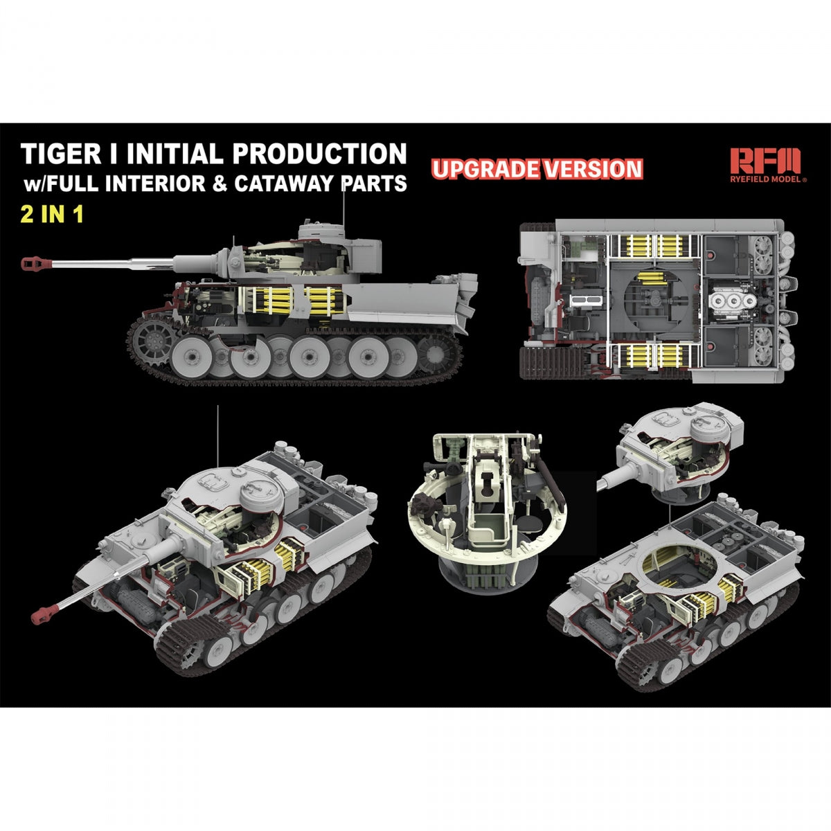 Rye Field Model 5131 Tiger I Initial Production Early 1943 w/ Full Interior Updated Version 1/35 – image 3