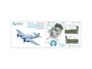 Quinta Studio QDS-72199 Bristol Beaufighter Mk.21 3D-Printed &amp;amp; colored Interior on decal paper (Hasegawa/MPM) (small version) 1/72 – image 2