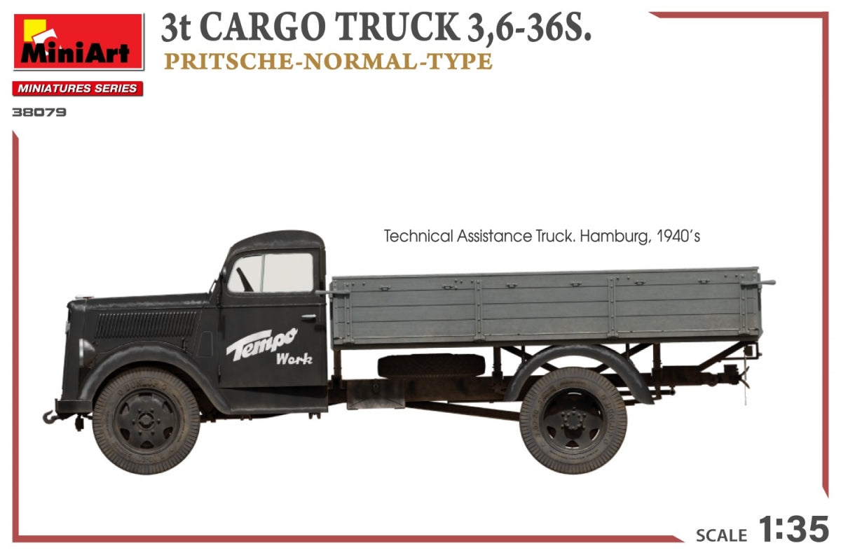 MiniArt 38079 3t CARGO TRUCK 3.6-36S. PRITSCHE-NORMAL-TYPE 1/35 – Bild 12