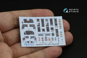 Quinta Studio QD48197 F-5F Tiger II 3D-Printed &amp;amp; colored Interior on decal paper (for AFV Club ) 1/48 – image 12