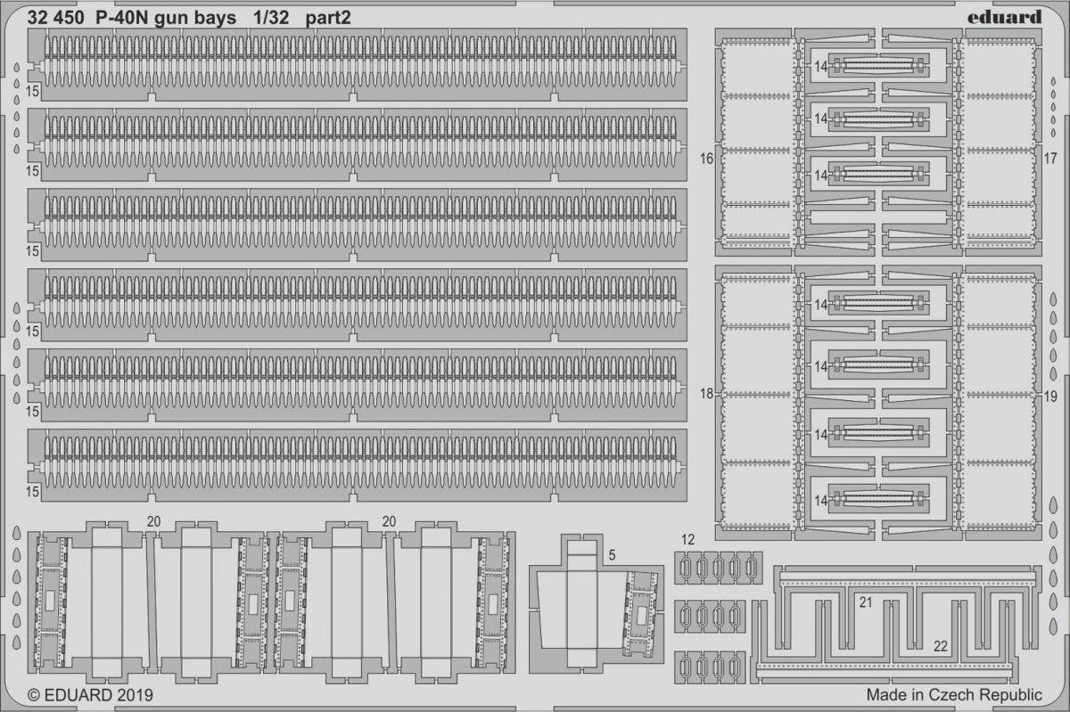 Eduard 32450 P-40N gun bays 1/32 TRUMPETER – image 2