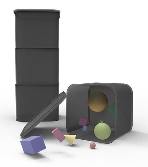 DSPIAE BOX-5 Black Plastic Accessory Storage Box 108x 108x 93 mm / Accessory container