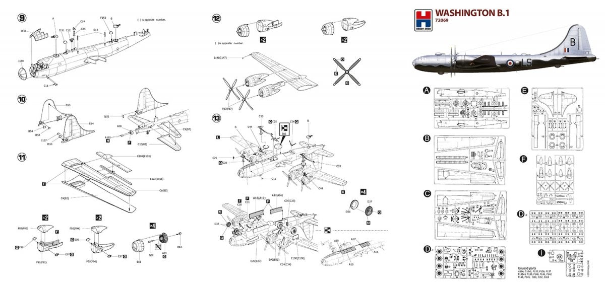 Hobby 2000 72069 Washington B.1 ( ACADEMY + CARTOGRAPH + MASKS ) 1/72 – Bild 3