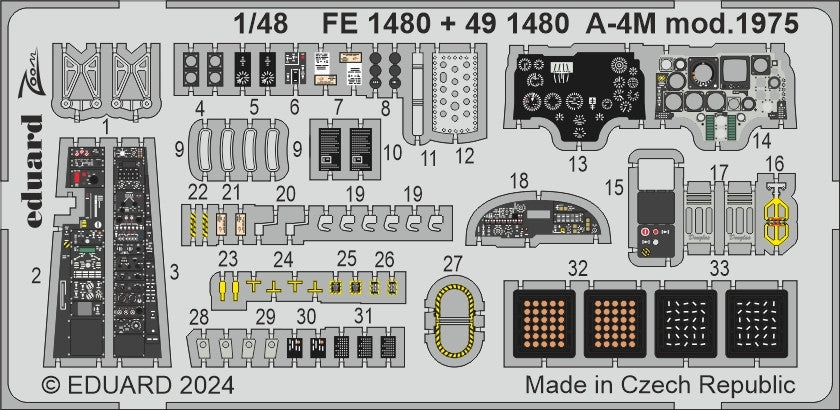Ensemble de détails Eduard BIG49435 A-4M Mod. 1975 pour maquette Magic Factory au 1/48 – image 6