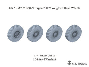 ET Model P35-112 US ARMY M1296 &amp;quot;Dragoon&amp;quot; ICV Weighted Road Wheels (3D Printed) For AFV Club Kit 1/35 – obrázek 2