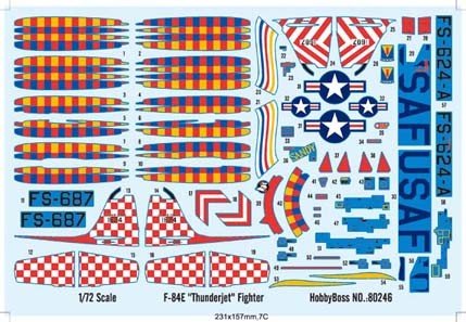 Hobby Boss 80246 F-84E Thunderjet Fighter 1/72 – Bild 2