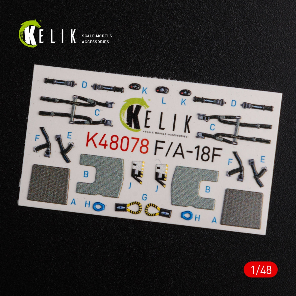 KELIK K48078 F/A-18F Super Hornet interior 3D decals for MENG kit 1/48 – image 3