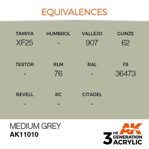 AK Interactive AK11010 Medium Gray 17ml – Bild 3