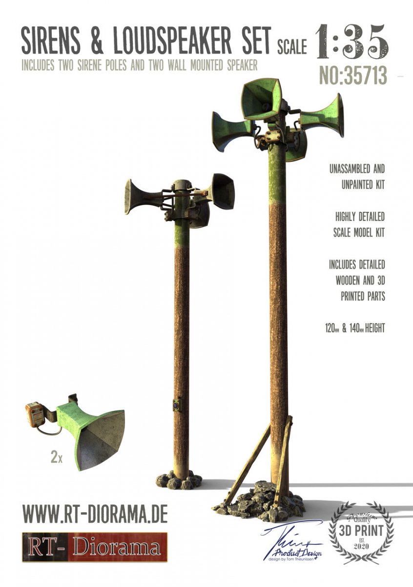 RT-Diorama 35713 Sirenes &amp; Loudspeaker Set 1/35