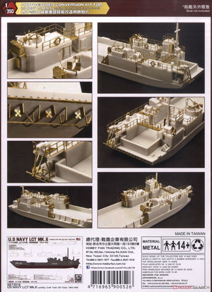 AFV Club AG35052 Photo-Etched Conversion Kit for US Navy LCT Mk.6 1/350 – image 2