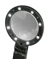 Lightcraft LC1950 Foldable LED Magnifier with Inbuilt Stand / LED Magnifier, Foldable, USB, 5x Magnification – obrázek 2