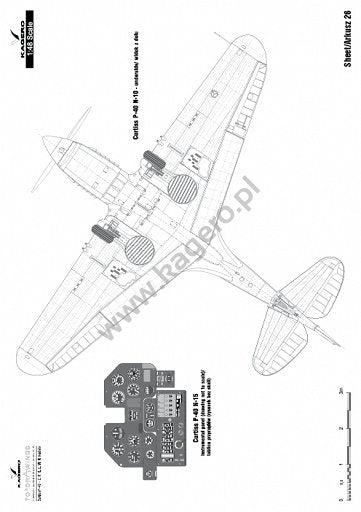 Kagero 7037 Curtiss P-40 F,K,L,M,N models EN/PL – immagine 4