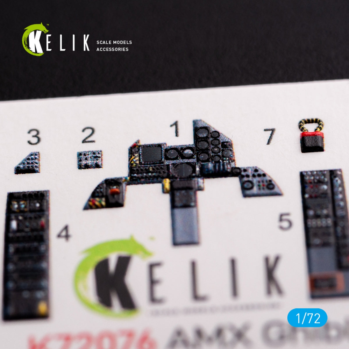 KELIK K72076 Amx Ghibli interior 3D decals for Italeri kit 1/72 – Bild 4