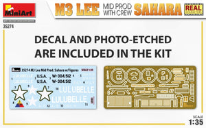 MiniArt 35274 M3 LEE MID MADE BY SAHARA w/CREW 1/35 – imagen 2