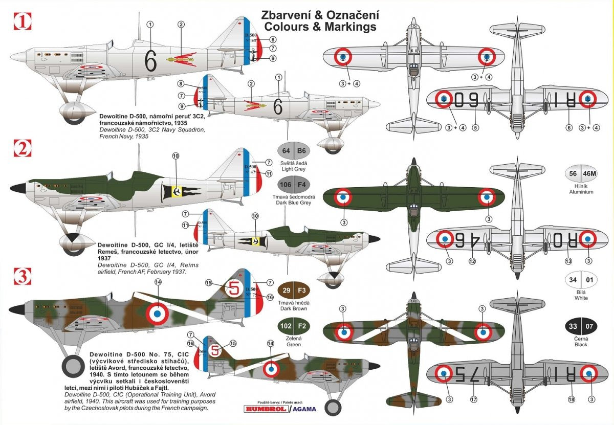 Kovozavody Prostejov KPM0177 DEWOITINE D.500 1/72 – Bild 2