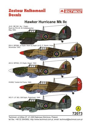Techmod 72073 - Hawker Hurricane IIc 1/72 – obrázek 2