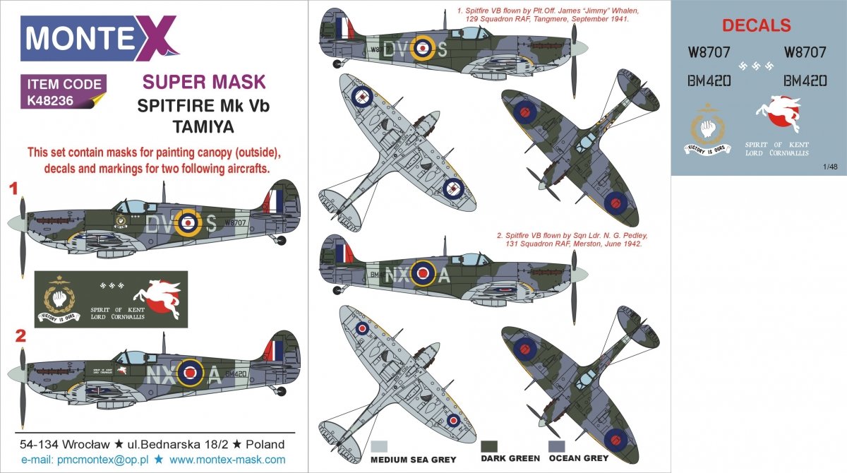 Montex K48236 SPITFIRE Mk Vb 1/48