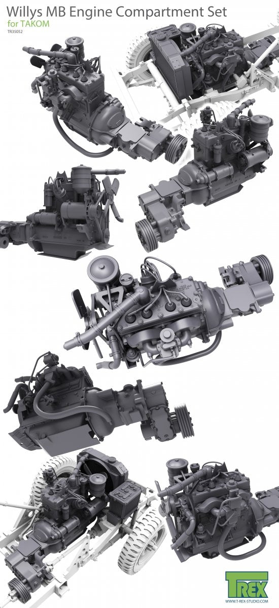 T-Rex Studio TR35052 Willys MB Engine Compartment Set for TAKOM 1/35 – Bild 4