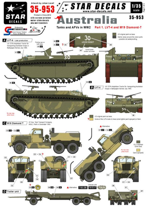 Star Decals 35-953 Australian Tanks and AFVs #1 1/35