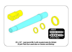 Aber 35L-127 Late barrel MK2 with muzzle brake to British 25 pdr 1/35 – image 7