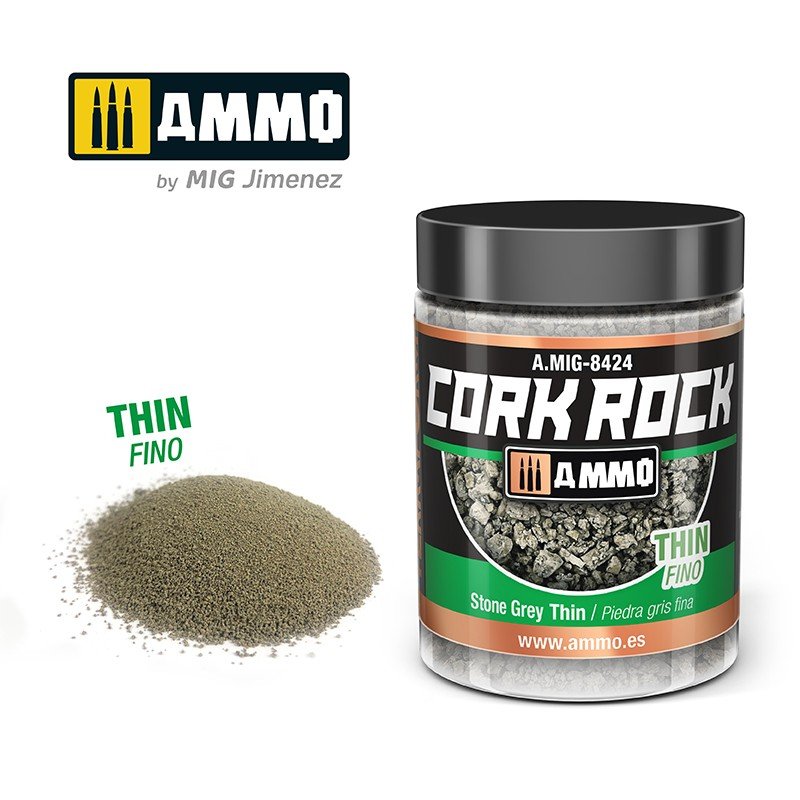 AMMO of Mig Jimenez 8424 CREATE CORK Stone Gray Thin 100ml