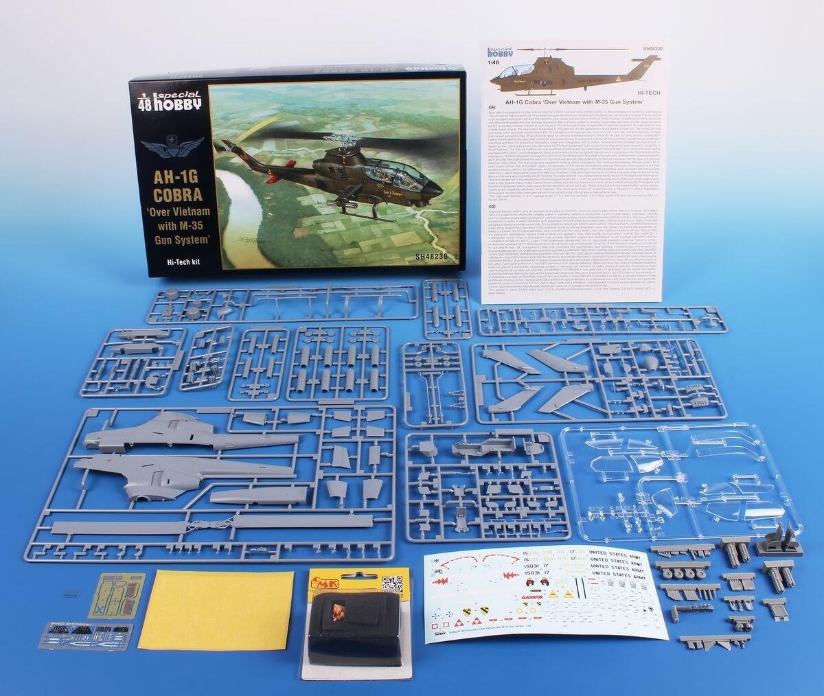 Special Hobby 48230 AH-1G Cobra &amp;#39;Over Vietnam with M-35 Gun System&amp;#39; Hi-Tech Kit 1/48 – obrázek 2