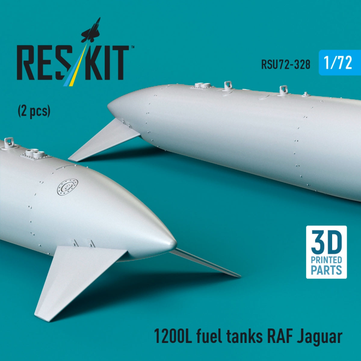 RESKIT RSU72-0328 1200 L fuel tanks RAF Jaguar (2 pcs) (3D Printed) 1/72