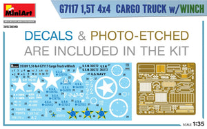 MiniArt 35389 G7117 1.5T 4×4 CARGO TRUCK w/WINCH 1/35 – image 4