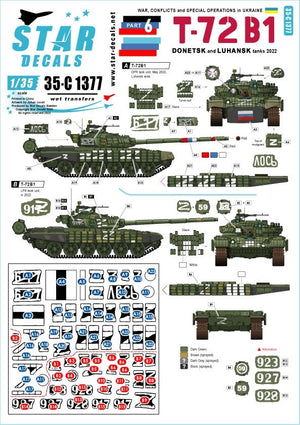 Star Decals 35-C1377 War in Ukraine #6 T-72 B1 1/35
