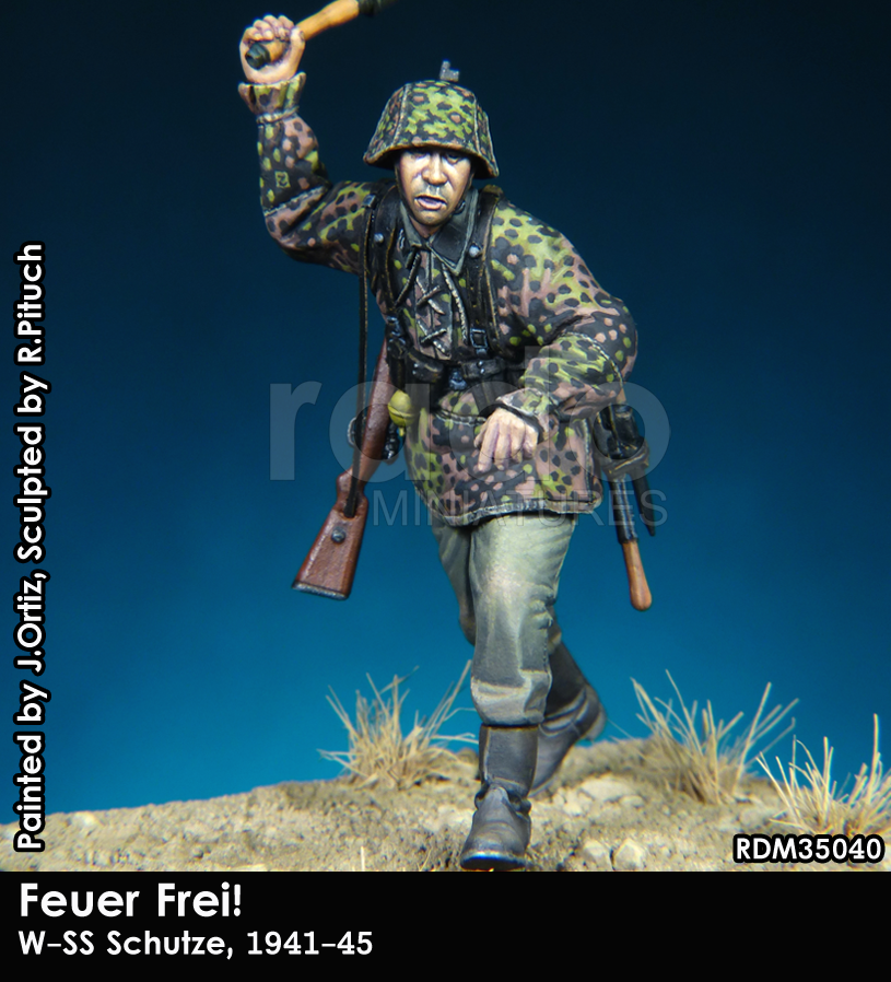 RADO Miniatures RDM35040 Feuer Frei W-SS Schutze w/Kar98k 1941-45 1/35