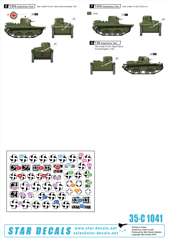 Star Decals 35-C1041 Finnish Tanks in WW2 # 5 1/35 – Bild 2