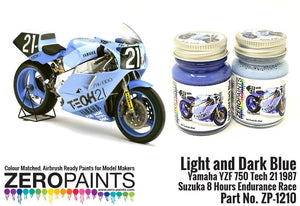 Zero Paints ZP-1210 Light and Dark Blue Yamaha YZF 750 Tech 21 Paint Set 2x30ml – image 3