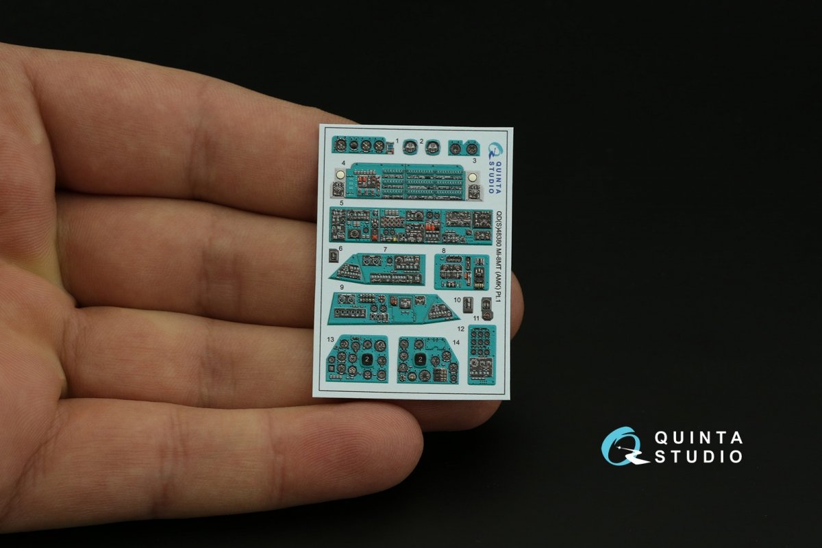 Quinta Studio QDS-48380 Mi-8MT 3D-Printed &amp;amp; colored Interior on decal paper (AMK) (Small version) 1/48 – obrázek 3
