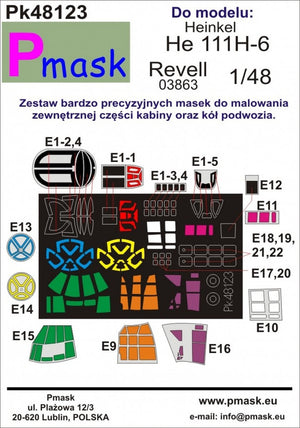 Masque P PK48123 He 111H-6 (Revell 03863) 1/48