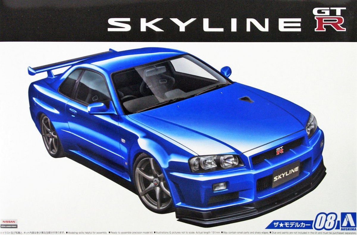 Aoshima 05159 NISSAN BNR34 SKYLINE GT-R V-specII 02 1/24
