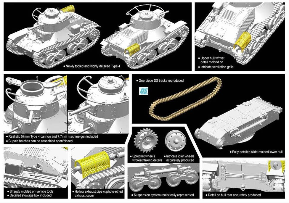 Dragon 7404 IJN Type 4 Ke-Nu Light Tank 1/72 – Bild 2