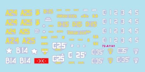 Star Decals 72-A1141 Korean War 1950-53 #2. USMC Tanks. Pershing. 1/72 – Bild 3