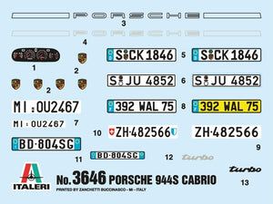 Italeri 3646 PORSCHE 944 S Convertible 1/24 – image 3