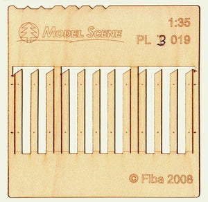 Model scene PL3-019 Wooden fence type 19 Wooden fence 1/35
