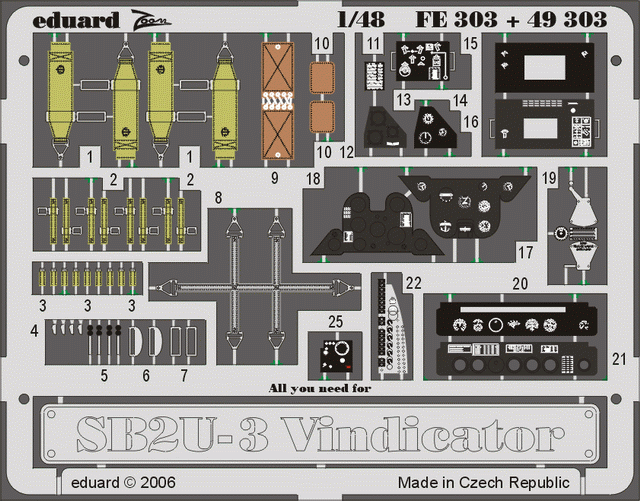 Eduard FE303 SB2U-3 ACCURATE MINIATURES 1/48