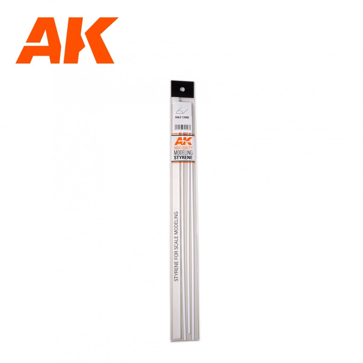 AK Interactive AK6551 HALF CANE 1.00 X 350MM – STYRENE HALF CANE – (5 UNITS) – image 3
