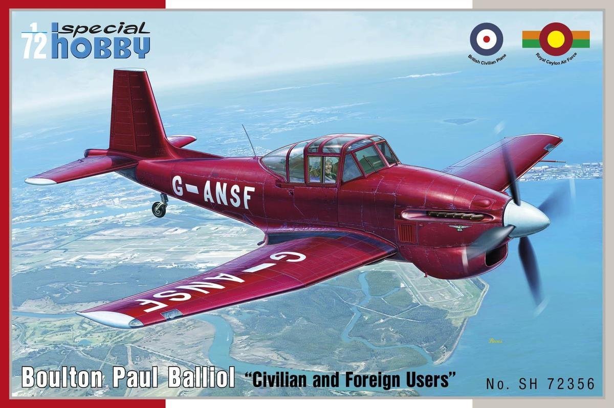 Special Hobby 72356 Boulton Paul Balliol &amp;quot;Civilian and Foreign Users&amp;quot; 1/72